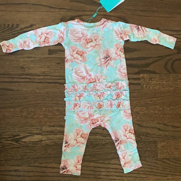 NWT Posh Peanut Kennedy Floral Ruffle Butt Romper - Picture 6 of 8